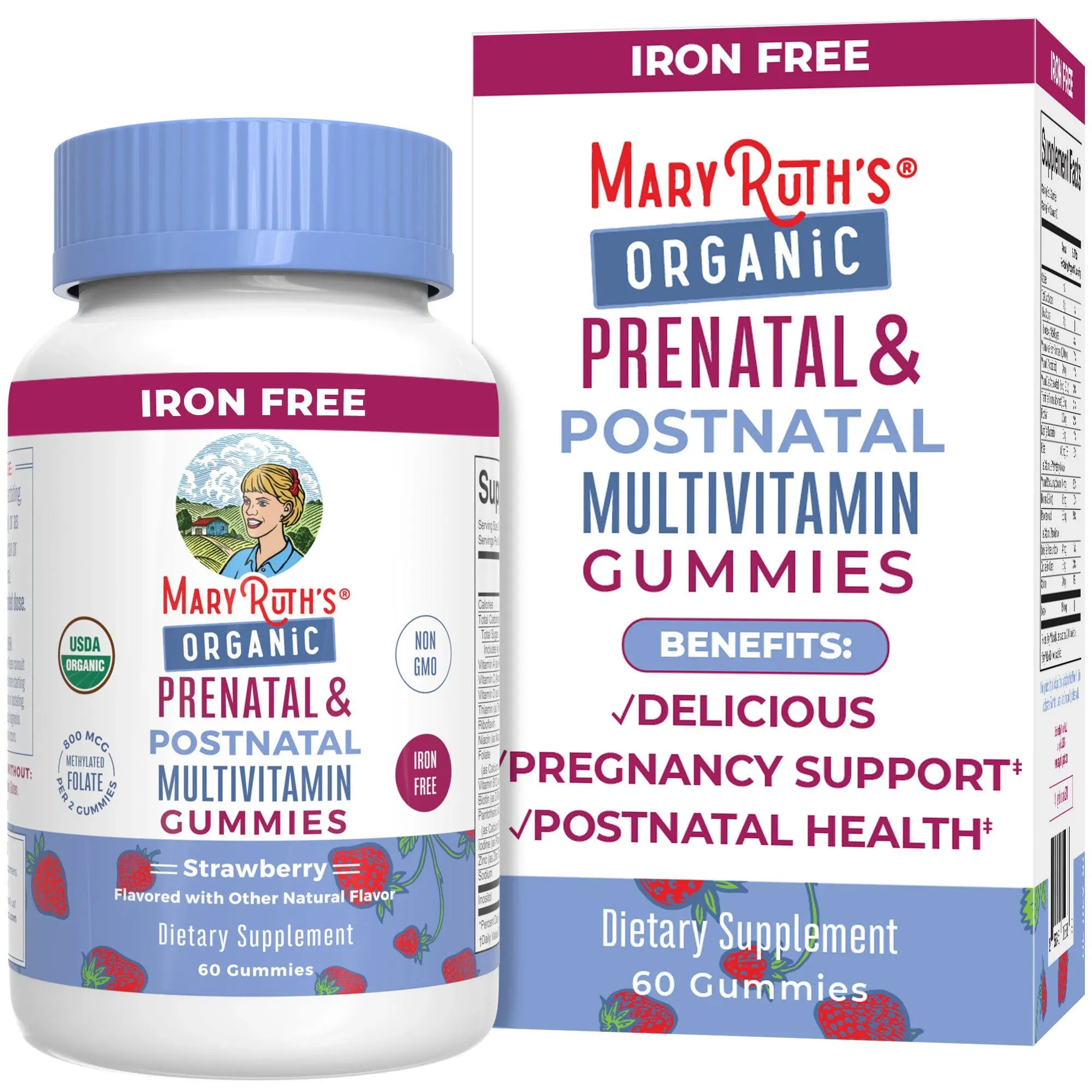 Organic Prenatal & Postnatal Multivitamin Gummies | MaryRuth Organics