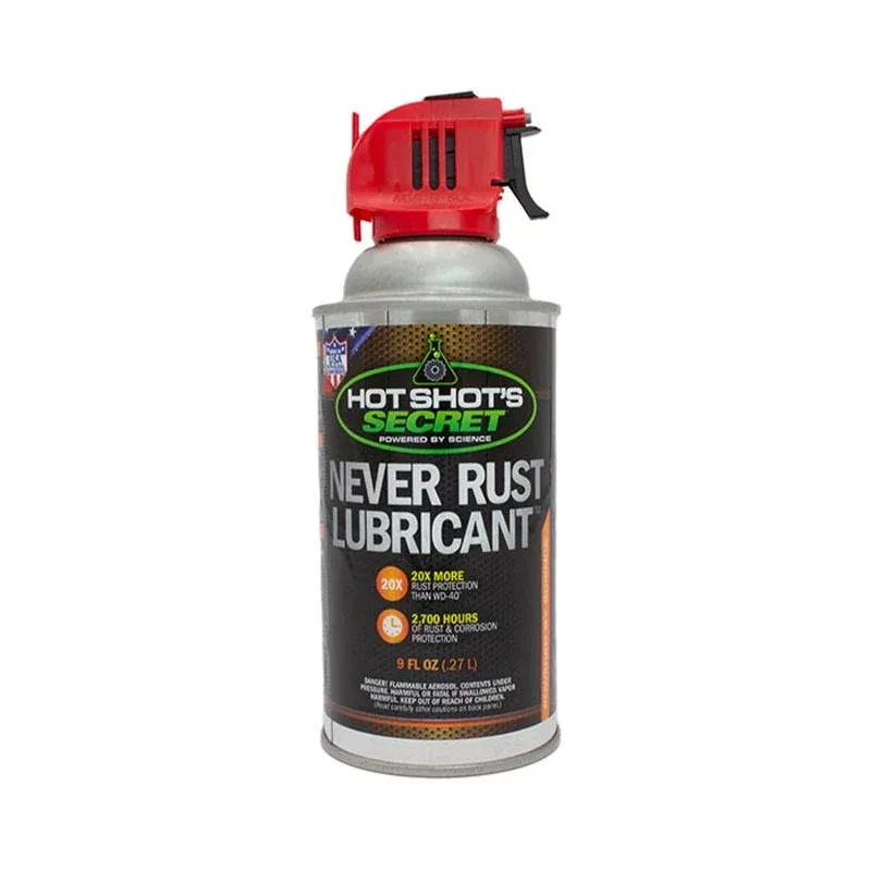 "Hot Shot's Secret Never Rust Lubricant"