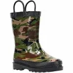 Western Chief Toddler Boys' Camo Rain Boots - Green 10