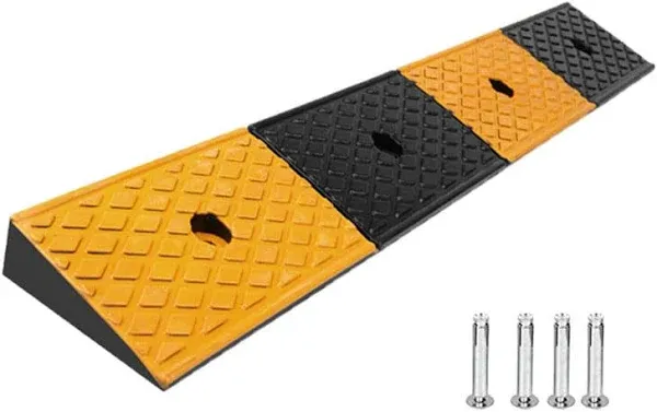 4&#034; Curb Ramp Heavy Duty Driveway Ramp Wheelchair Threshold Ramp Truck Cars Motor