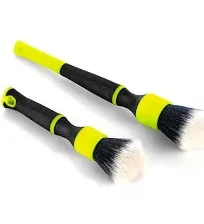 Detail Factory - TriGrip Ultra-Soft Detailing Brush Set - Scratch-Free Cleaning for Exterior, Interior Panels, Emblems, Badges, Gauges, Infotainment