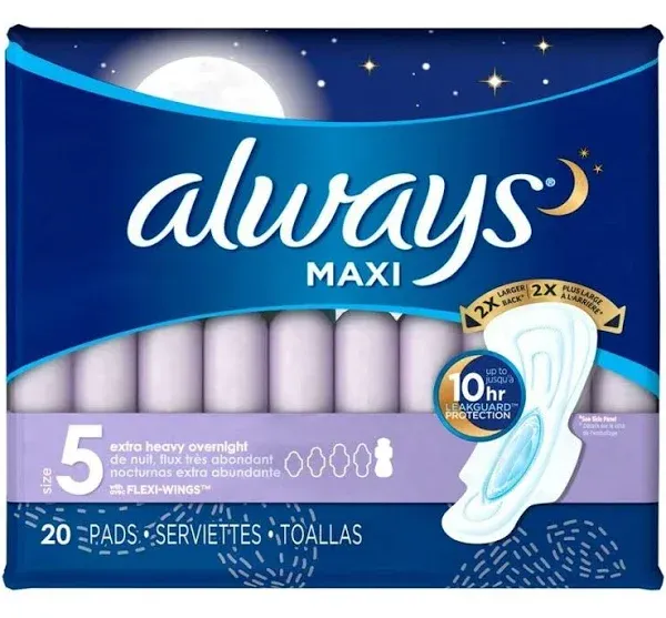 Always Extra Heavy Overnight Maxi Pads