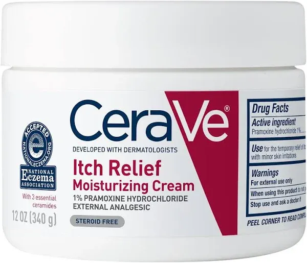 CeraVe Itch Relief Moisturaizing Cream 16 oz, Exp 05/2024+ #3935