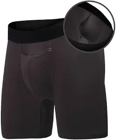 Re:Luxe Paradise Pocket Ball Pouch Underwear for Men, Boxer Briefs w/fly, Anti-Chafing, No Ride Up Legs