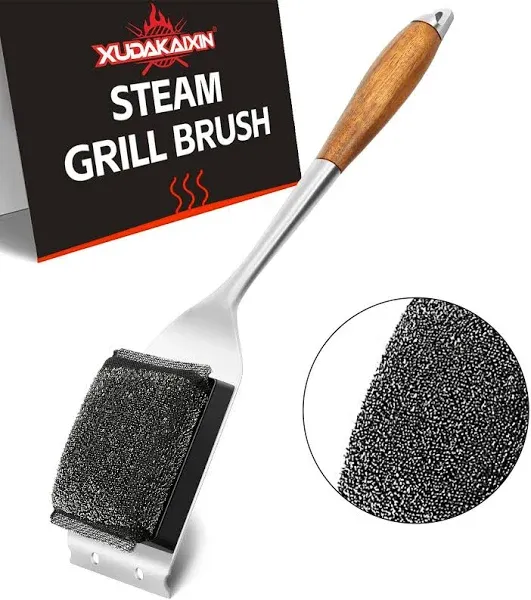 Grill Brush Bristle Free Steam Water Activated Design Durable Scraper Tools New