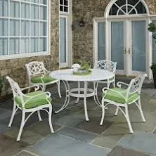 Homestyles Sanibel Aluminum 5 Piece Outdoor Dining Set