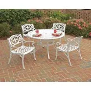 Homestyles Sanibel Aluminum 5 Piece Outdoor Dining Set