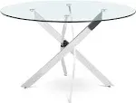 Meridian Furniture Xander Chrome Dining Table