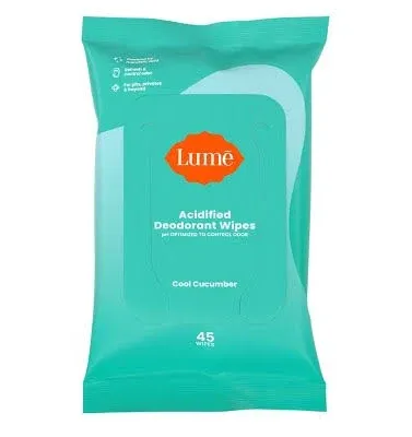 Lume Acidified Deodorant Wipes