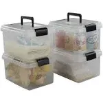 4.5 L Plastic Storage Box, Clear Latch 4-Pack L, clear 