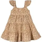 Gerber Toddler Girl Shoulder Ruffles Gauze Dress, Sizes 2T-5T