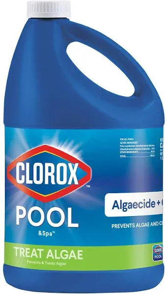 Clorox Pool & Spa Algaecide + Clarifier, Treat Algae - 1 gal, 128 fl oz