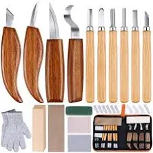 Olerqzer 26-in-1 Wood Carving Kit with Detail Wood Carving Knife Whittling Knife ...