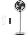 Dreo Pedestal Fan with Smart Control, 43'' Inches, 150°+120° Omni-Directional Oscillating Quiet Fans for Bedroom, 110ft Circulator Fan