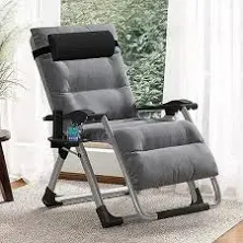 Tqnjygx Comfy Chair Recliner Chair for Bedroom and Living Room Folding Reclining Patio Chairs Lounge Chair with Removable Cushion for Indoor Outdoor