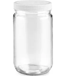 ULINE 32 oz Clear Straight-Sided Glass Jars