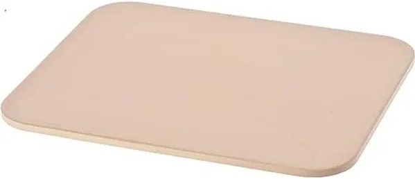 American Metalcraft 15" x 14" Rectangular Economy Pizza Stone,Cream