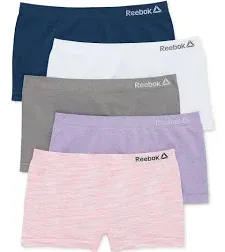 NIB Reebok Girls Seamless 5 Pack MultiColor Boyshort Panties Size Medium 8-10