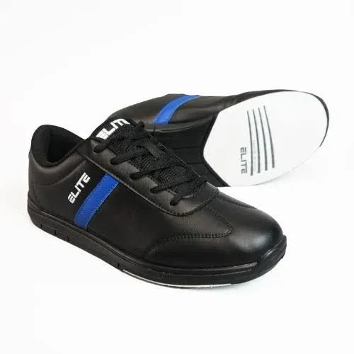 ELITE Men's Black/Royal Basic Athletic Lace Up Bowling Shoes with Univ