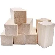 8 Pcs Basswood for Carving 4x2x2 Inch Basswood for Wood Carving Wood Craft Wo...