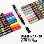 ZEYAR Premium Acrylic Paint Pen, Water Based, Extra Fine Point, 18 Colors, Odorless, Acid Free and Safe, Opaque Ink, Environmental Friendly, AP