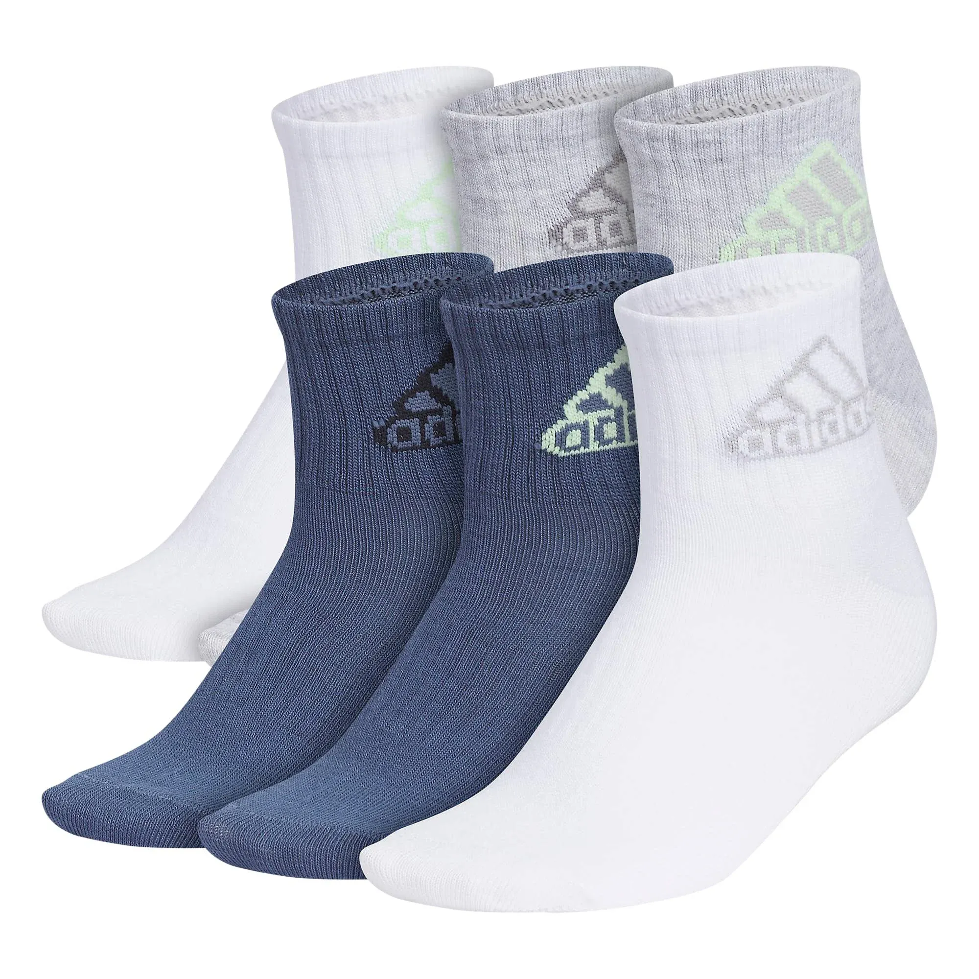 Adidas Superlite Classic 6-Pack Quarter Socks Kids Black M - Training Socks