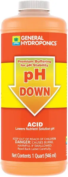 General Hydroponics pH Down Liquid pH Control 1 qt