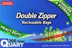 Neaties 1 Zipper Bags Reclosable Storage and Freezer Bags Premium One Zip Bags, Press and Double Lock Heavy Duty