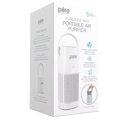 Pure Enrichment PureZone Mini Portable Air Purifier - White