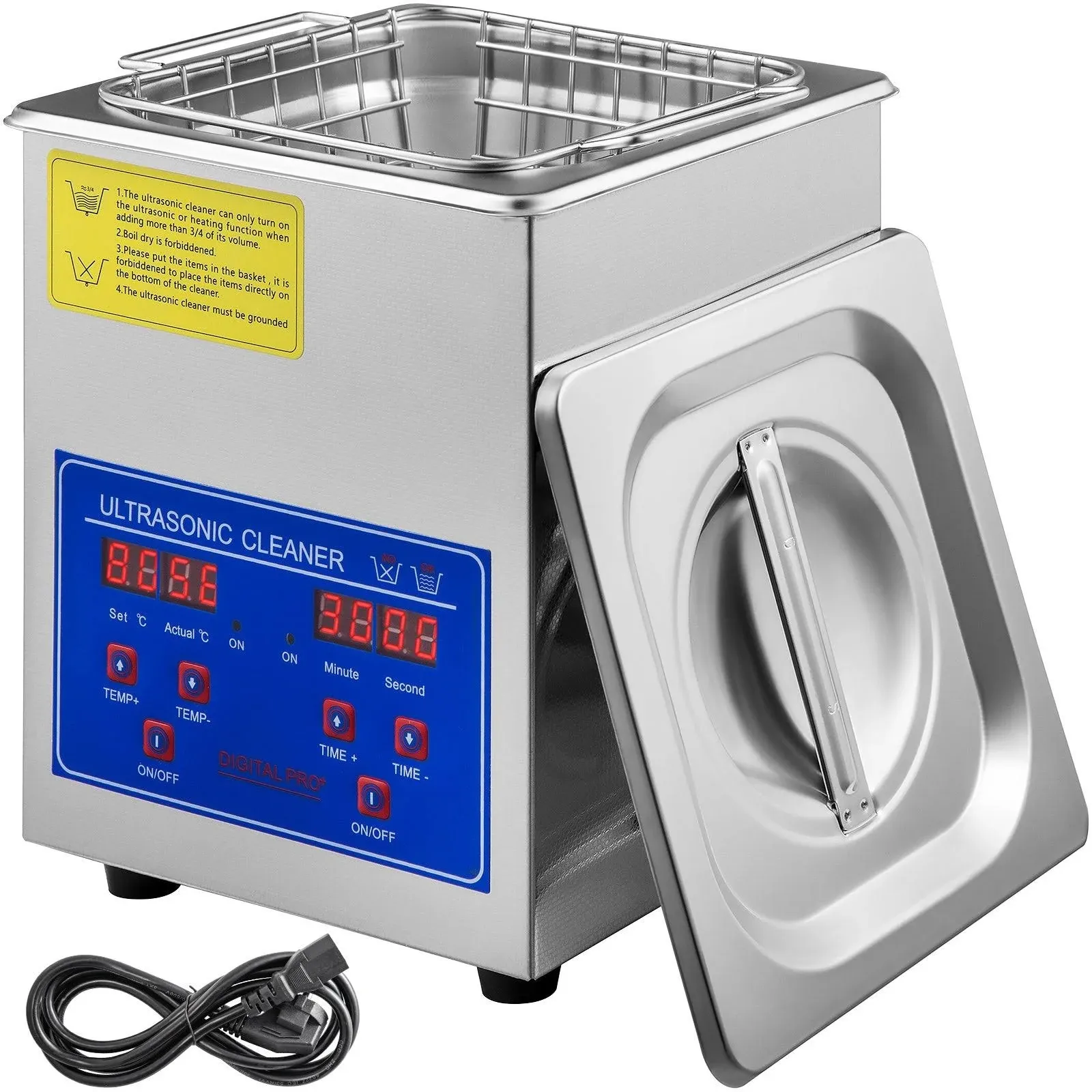 VEVOR Industrial Ultrasonic Cleaner with Digital Timer&Heater 40kHz 1200W - 2L