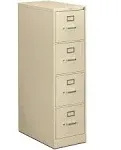 HON 310 26-1/2"D Vertical 4-Drawer Letter-Size File Cabinet, Putty