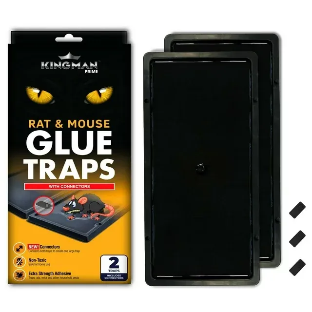 Kingman Prime Rat Size Glue Traps w/ Connectors (10 Trays)