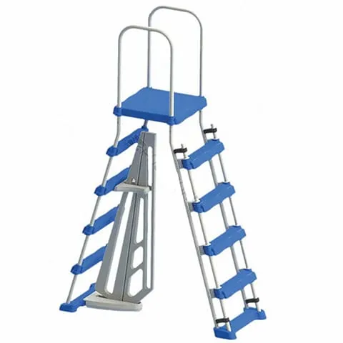 Swimline 87950/87952L Ground Pool Entry Ladder, 52", White/Blue