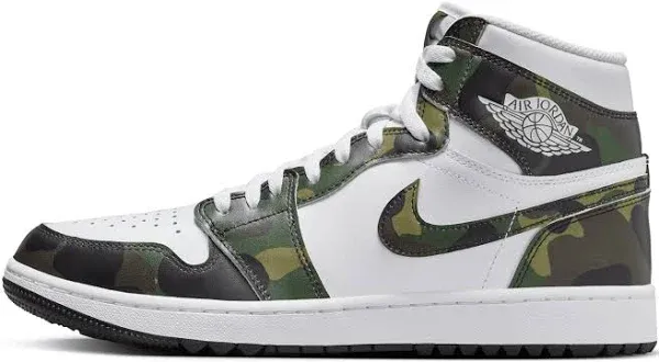 Air Jordan 1 High Top Golf Shoes Green Camo - SU24