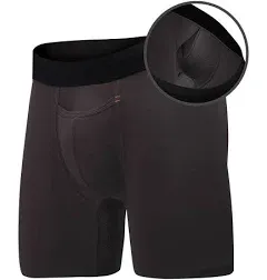 Re:Luxe Paradise Pocket Ball Pouch Underwear for Men, Boxer Briefs w/fly, Anti-Chafing, No Ride Up Legs