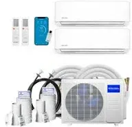 MRCOOL DIY Mini Split | 21K BTU 2-Zone (9K+12K) Ductless Air Conditioner and Heat Pump 16' Line Set