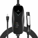 Lectron Level 1 Tesla Charger - 110v, 15 Amp, NEMA 5-15 Plug, 16 ft Extension Cord - Portable Electric Car Charger for Tesla - Compatible with All