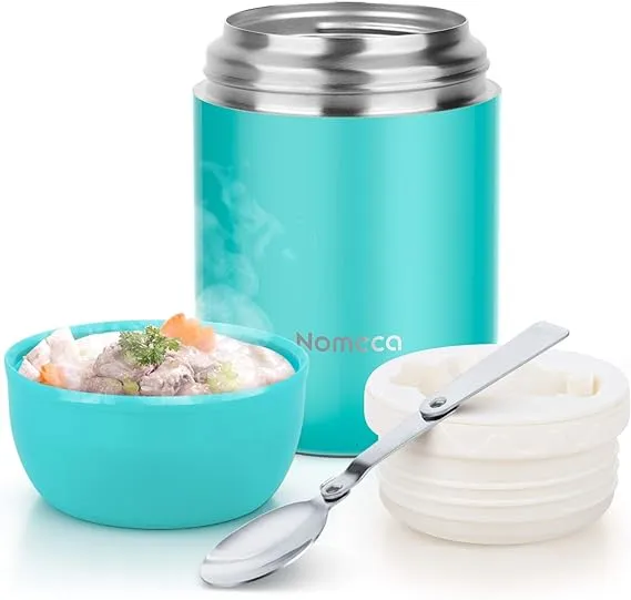 Nomeca Soup Thermos for Hot Food, 16oz Stainless Steel Vacuum Insulated Food Jars for Kids/Adults, Leakproof Wide Mouth Hot Container Thermos Lunch