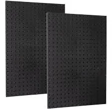 WallPeg Made in USA Pegboard Panels Garage Organization - Wall Storage Kit (PB-2 B) (2) ea - 24" x 16" Peg Board Tool Organizer Panel Set - Garage