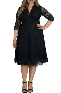 Kiyonna Mademoiselle Lace Cocktail Dress