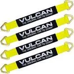 VULCAN Tie Down Axle Straps with Wear Pad - 4 Pack - Classic Yellow - 3,300 Pound Safe Working Load