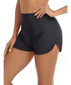 RELLECIGA Women's High Waisted Swim Shorts Swim Board Shorts for Women's