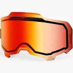 100 Percent Armega Vented Dual Lens Red Mirror