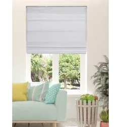 Arlo Blinds Cloud White Room Darkening Cordless Lift Fabric Roman Shades - Bed Bath & Beyond - 10532624