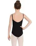 Capezio Single Strap Cami Leotard Dancewear Black Youth Large Adjustable NWT