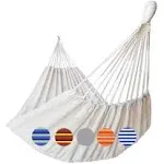 Gocan Brazilian Double Hammock 2 Person 330X150cm Load 500Pound Cotton Hammock for Patio Porch Garden Backyard Lounging Outdoor