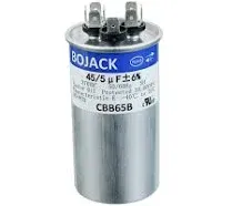 Bojack 45+5uF 45/5Mfd 6% 370V Cbb65 Dual Run Circular Start Capacitor for Ac