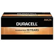 Duracell CopperTop Alkaline Batteries with Duralock AA 56 Count Box 4 Per Pack