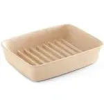 Pampered Chef Small Ridged Baker #1342  Stoneware – New in the Box