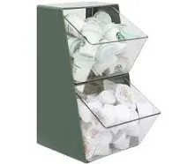 Bokelai Coffee Pod Storage with 2 Large Capacity Basket K Cup Holder Organizer for Creamer Plastic